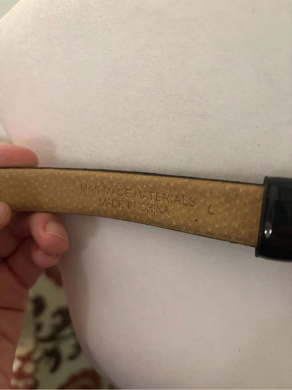 Designer inspired Black Belt with Gold Toggle Hardware
